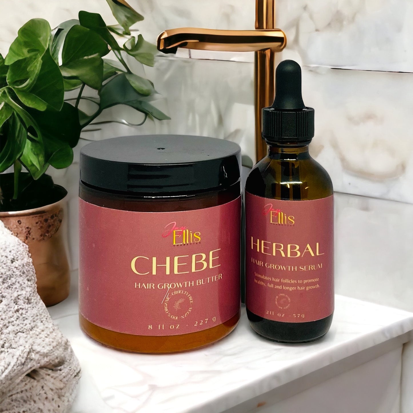 Crown & Roots Growth Duo| Herbal Growth + Chebe Butter