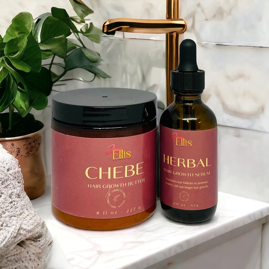 Crown & Roots Growth Duo| Herbal Growth + Chebe Butter